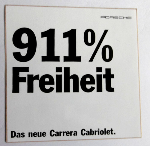 Werbe aufkleber porsche 911 - werbe-aufkleber,