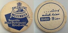 Bierdeckel Aschaffenburg Bayerische Aktien-Bierbrauerei (BABA) aufgel. 1975 (35)