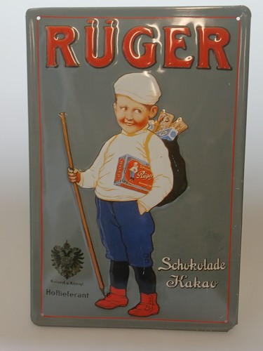 Vintage blechbild otto rüger - vintage,