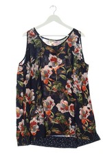 GOZZIP Blusentop Damen Top Gr. DE 40 blau-weiß-rot Casual-Look