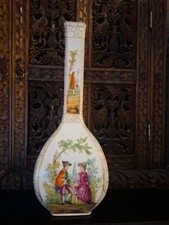 Große Vase 19. Jh. Dresden Helena Wolfsohn handbemalte Watteau Flasche