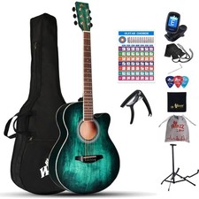 Akustikgitarre Blau-grün 40