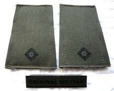 KLETT  Aufschiebeschlaufen Heer  Leutnant schwarz/oliv Bw Dienstgradabzeichen