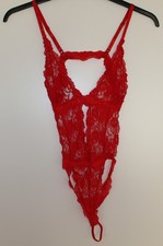 Sexy String Body aus Spitze rot Dessous Gr.M