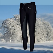 Pikeur Latina Grip Softshell Reithose, Pikeur Winterreithose, schwarz