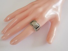 DKNY Steel Ring mit klaren