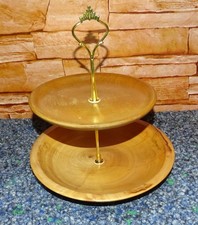 Etagere, 2 stöckig, Holzteller