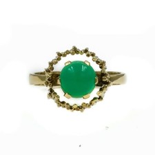 Ring mit Chrysopras Stein in
