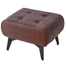 YMYNY Kleiner Fußhocker Leder