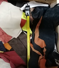 1kg Probierpaket Bastelleder Lederreste DIN A5- A4 schwarz Leder Rindsleder