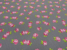 Stoff Baumwolle Popeline Rosen
