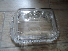 Butterdose Butterbehälter Butterglocke Butterschale aus Glas selten und schön