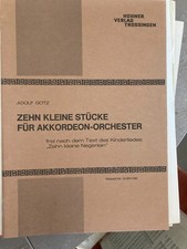 Zehn kleine Stücke Zehn kleine Negerlein Orchester Partitur Akkordeon Noten
