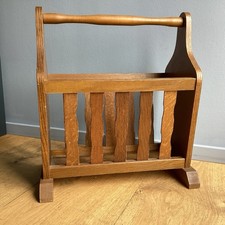 Zeitungsständer Zeitung Halter Braun Holz Eiche 1980er Jahre Retro 47x40x21 cm