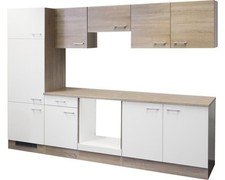 Flex Well Küchenzeile ohne Geräte Samoa 270 cm weiß sonoma eiche matt zerlegt Va