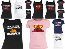 Damen Camping Sprüche T-Shirt Damenshirt Camping Bekleidung Wohnwagen Spruch