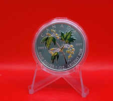 Kanada 5 Dollar Silbermünze 2003 Maple Leaf 1 oz,coloriert m. Etui + Zertifikat