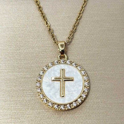 Kreuz halskette anhänger gold - halskette,