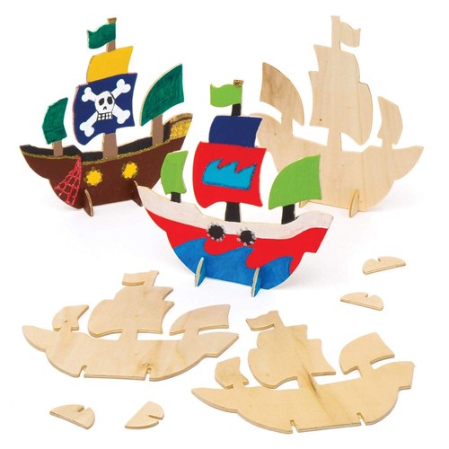 Baker ross piratenschiffe holz - piratenschiffe,