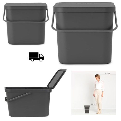 Brabantia sort abfalleimer - sort, go