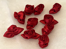 Satinband Rosen 10 Stck Rot