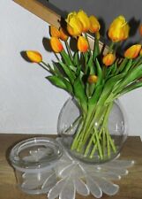 Partylite Multikerzenhalter GloLite Duftwachsglashalter Vernissage Glas 2teilig 