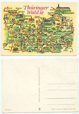 23136 - Thüringer Wald III - Landkarte- alte Ansichtskarte