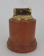 Mayer & Co. Augusta Tischfeuerzeug Holz Gas um 1960 (98447)