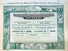 Cotonang Cp Geral dos Algodoes de Angola Aktie Lisboa 1926 Lissabon Portugal