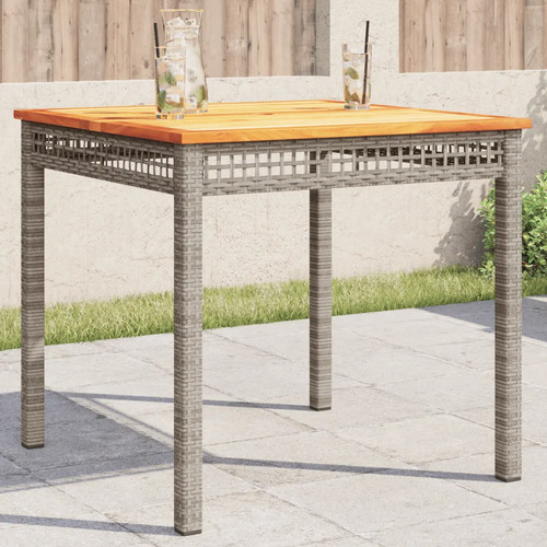 Gartentisch 80x80x75 grau - cm,