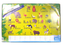 Idena Schreibtischunterlage Einstecktaschen Lern ABC ca. 58,5 x 38,5 cm