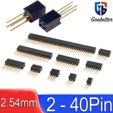 2-40Pin Buchsenleiste 2.54mm vergoldet weiblich Socket Pin Header 2.54mm 0.1"