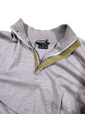 Paul Shark 4XL Pullover Summerwool extra fein mit Lederelementen und gold Logo