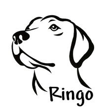 AUFKLEBER  " LABRADOR mit