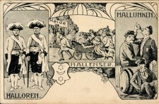 Künstler Ak Halle an der Saale, Halloren, Hallunken, Hallenser - 4509626