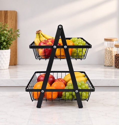 Etagere metall obstkorb - 2-etagere,