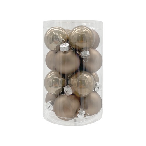 Christbaumkugeln braun set - christbaumkugeln,