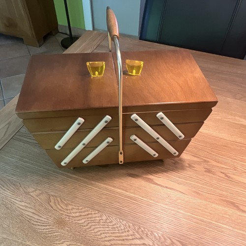 Nähkasten vintage holz mit - nähkasten,