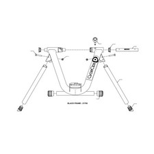 CycleOps Standfuß vorne für basic Trainer schwarzer Rahmen, schwarz (1 Stück)