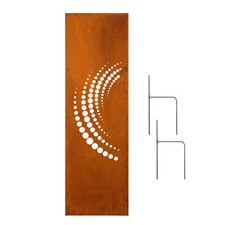 Edelrost Garten Sichtschutz Wand Sichtschutzwand Deko Metall Kreise 160x50