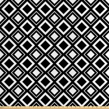 Schwarz und weiß Satin Stoff