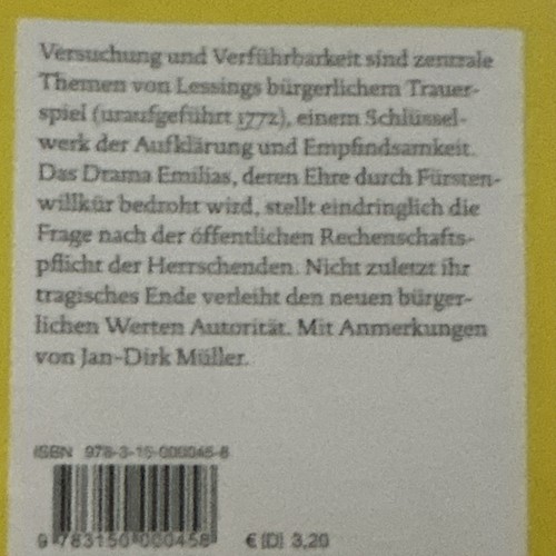 Reclam lessing emilia - lessing,
