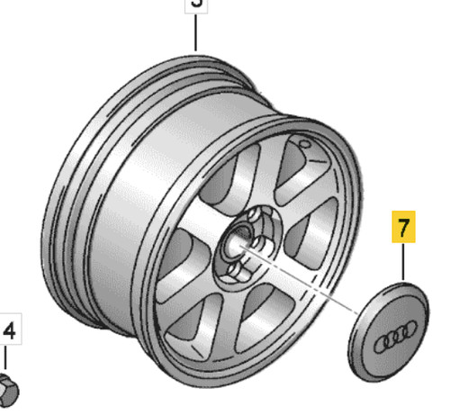 Original audi nabendeckel - a3,