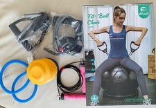 Enovi - Fit Ball Chair & ein Fitness Springseil