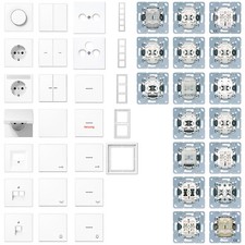 JUNG LS 990 Steckdosen Schalter Rahmen Wippen - alpinweiß - frei wählbar