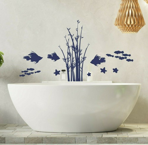 Wandtattoo badezimmer fische - wandtattoo,