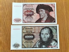 500 DM & 1000 DM , DM-Scheine alte Serie als Copy !