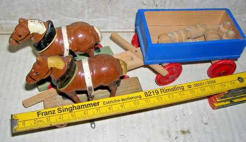 Schönes holz pferdegespann - holz,