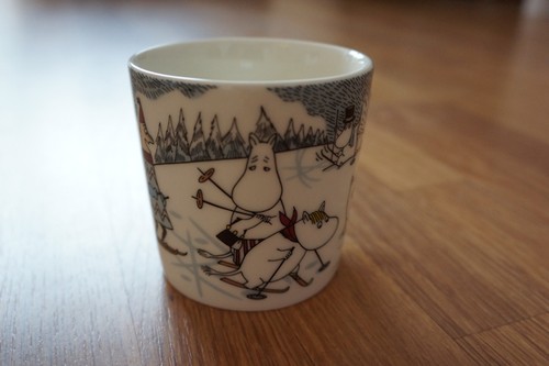 Mumin tasse becher skiing with - mumin,