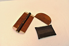 Antik Holz & Knochen Pflege Kämme Fein Zähne Chinesisch Script Nit Haar Kamm